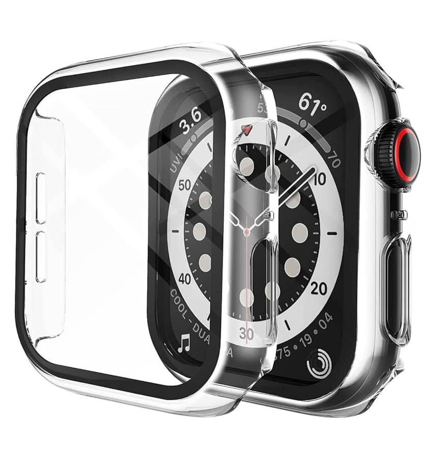 Apple Watch 44mm 360° glass protective matte case, clear for lightweight and durable fit