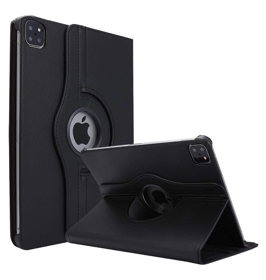 Black 360° rotating protective case for iPad Pro 11 2024, sleek and reliable fit
