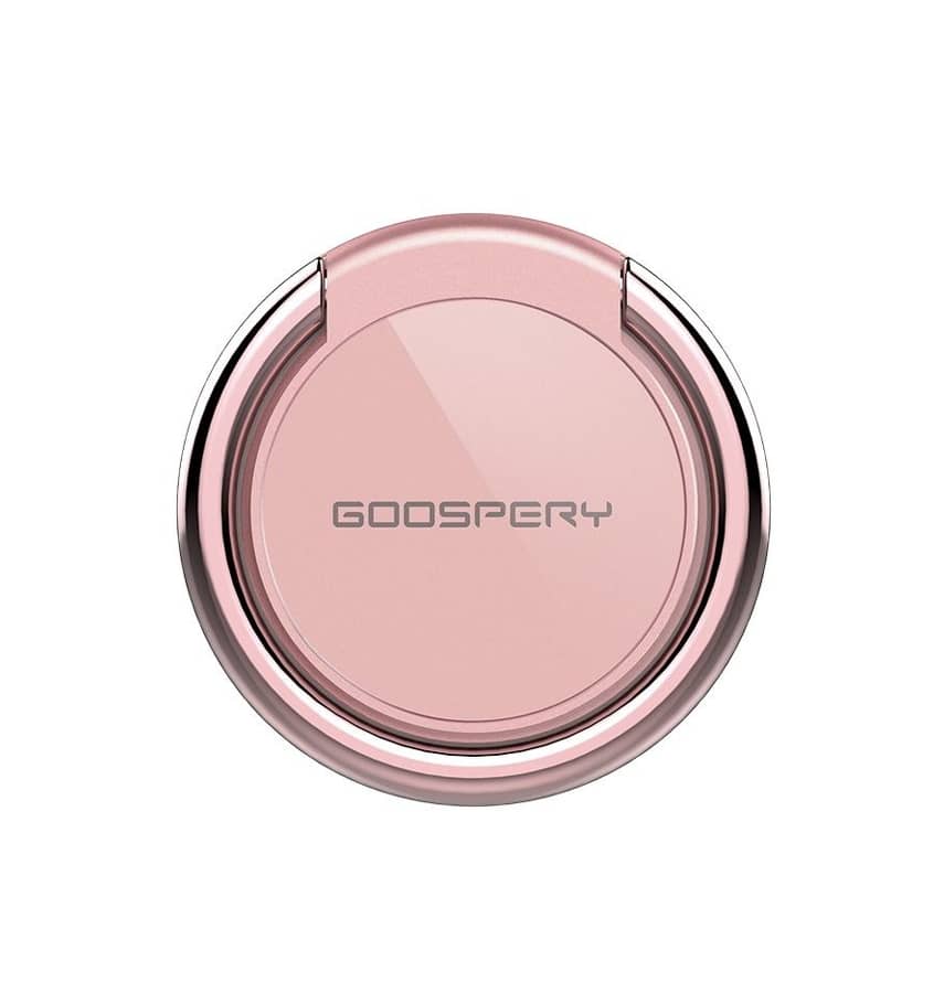 Rose gold and hot pink Mercury pop socket ring, fun, secure phone grip.