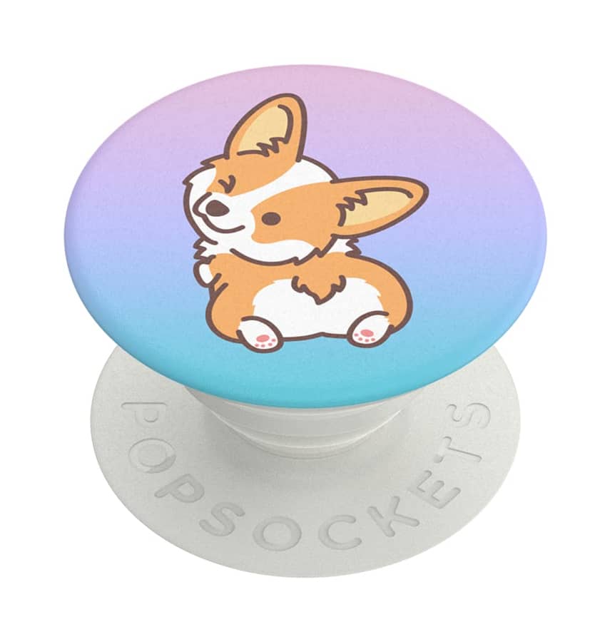 Cheeky Corgy PopGrip for a fun, secure phone grip with a cute design