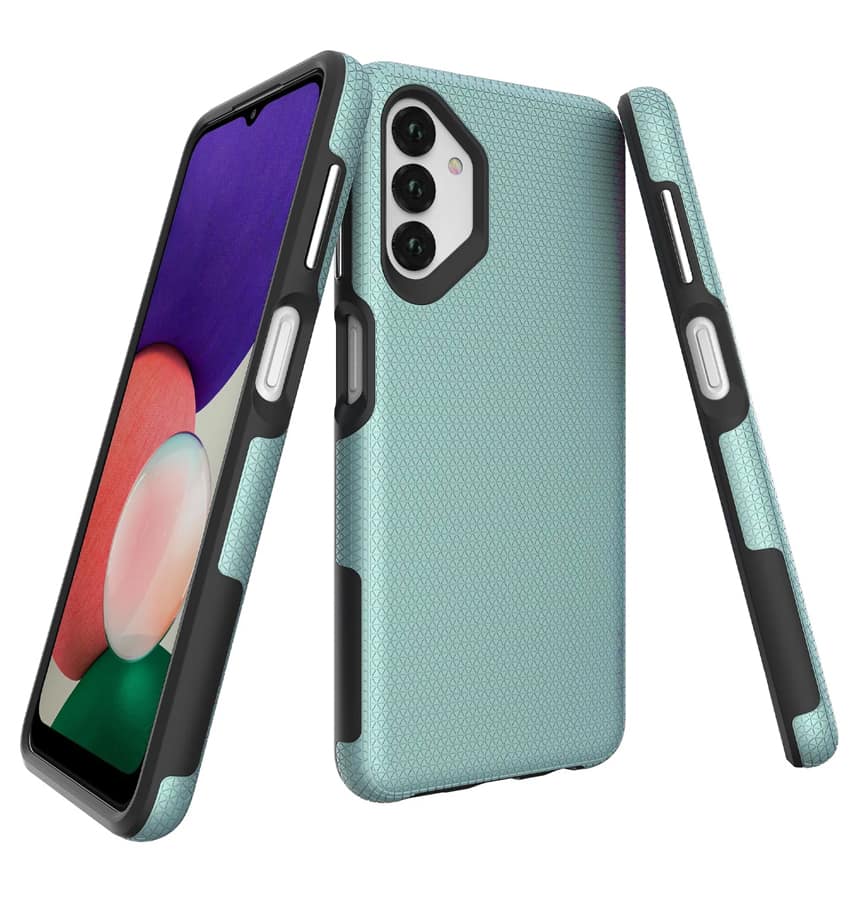 Mint colored triangle pattern cover for Galaxy S24 Plus