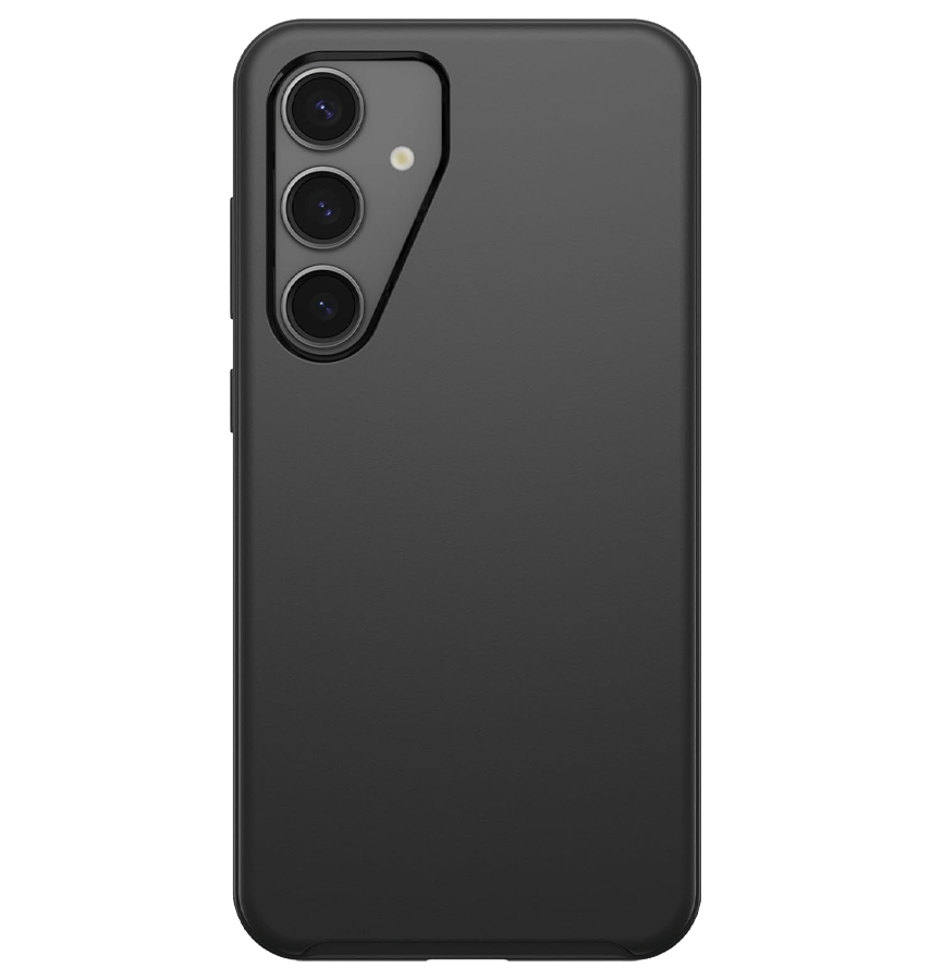Heavy-duty black Defender case by OtterBox for Galaxy S24 Plus