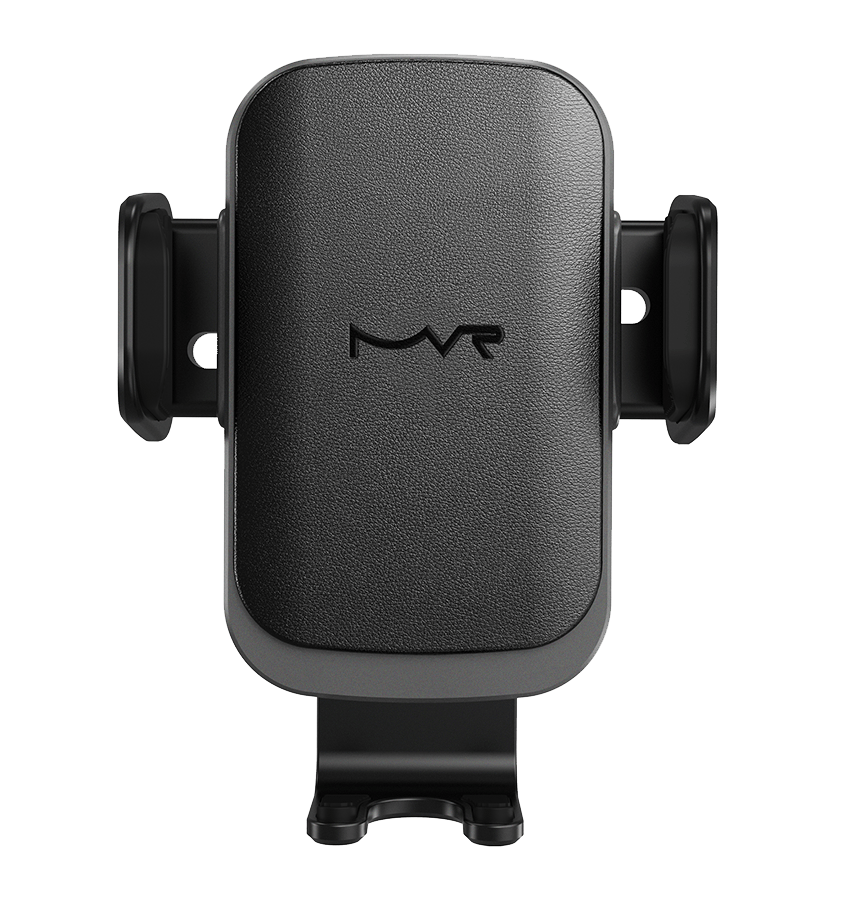 Black T6 wireless charging car holder with single coil for quick and stable charging