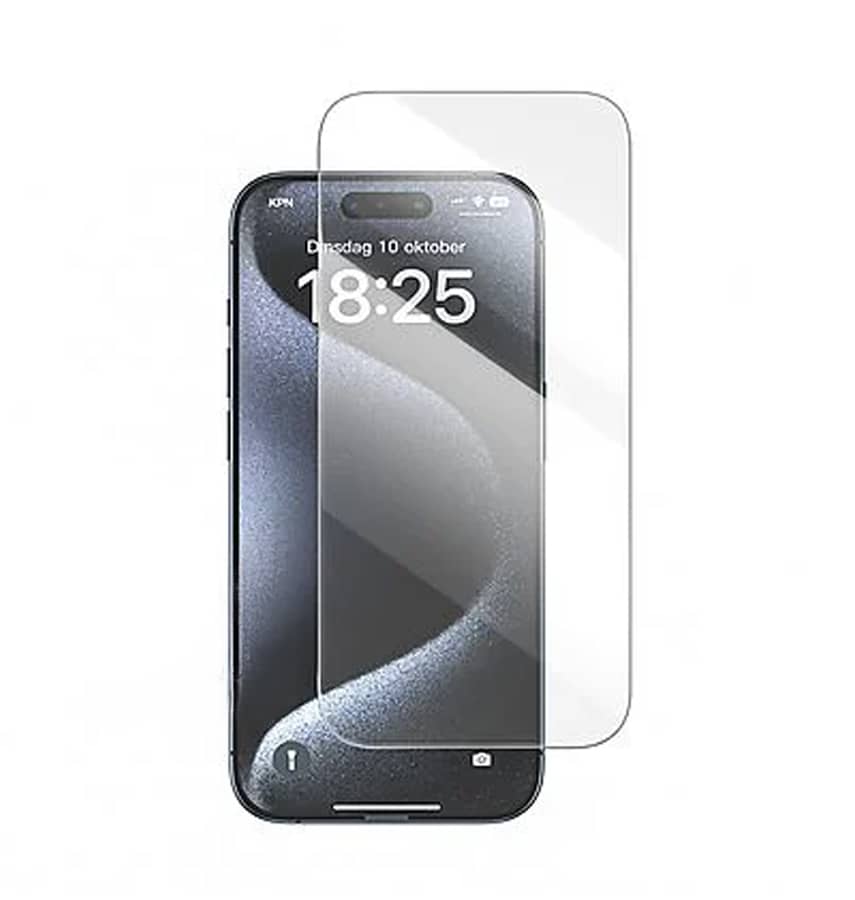 Clear MVR Saturn glass screen protector for iPhone 16 Pro, superior scratch protection.