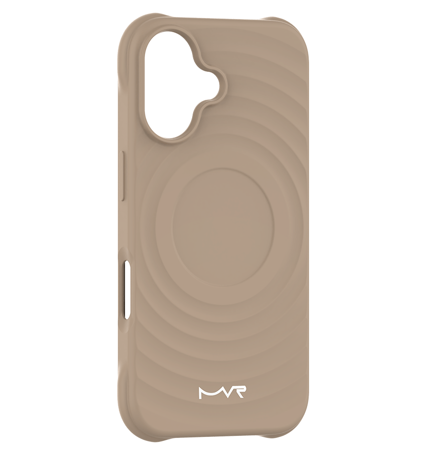 Sand MVR Wave Silicone Back Cover for iPhone 16, soft and flexible protection
