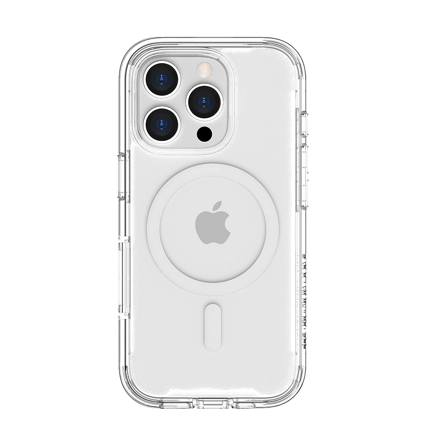 Clear MVR Robust 360-degree back cover for iPhone 16 Pro, full body protection.