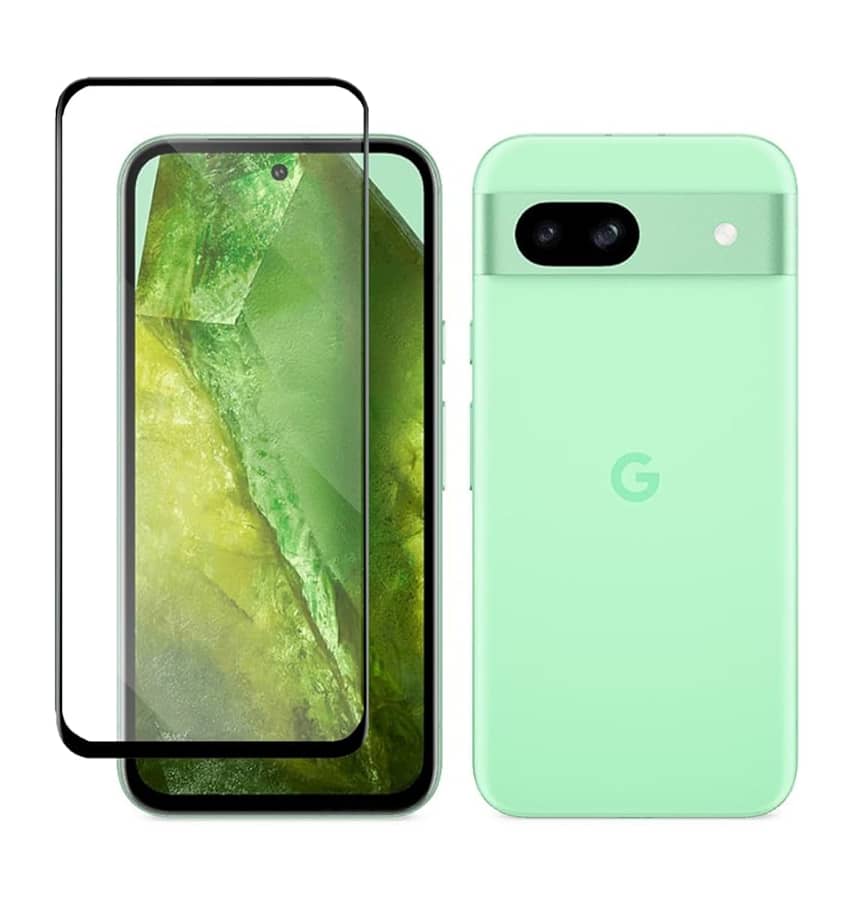 Clear tempered glass screen protector for Google Pixel 8A, durable and smooth