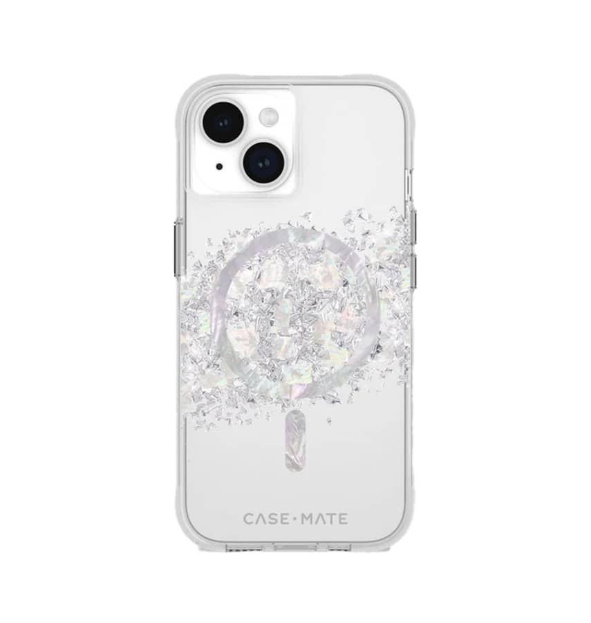 Touch of Pearl Case-Mate Karat MagSafe Back Cover for iPhone 15 Pro, elegant and durable