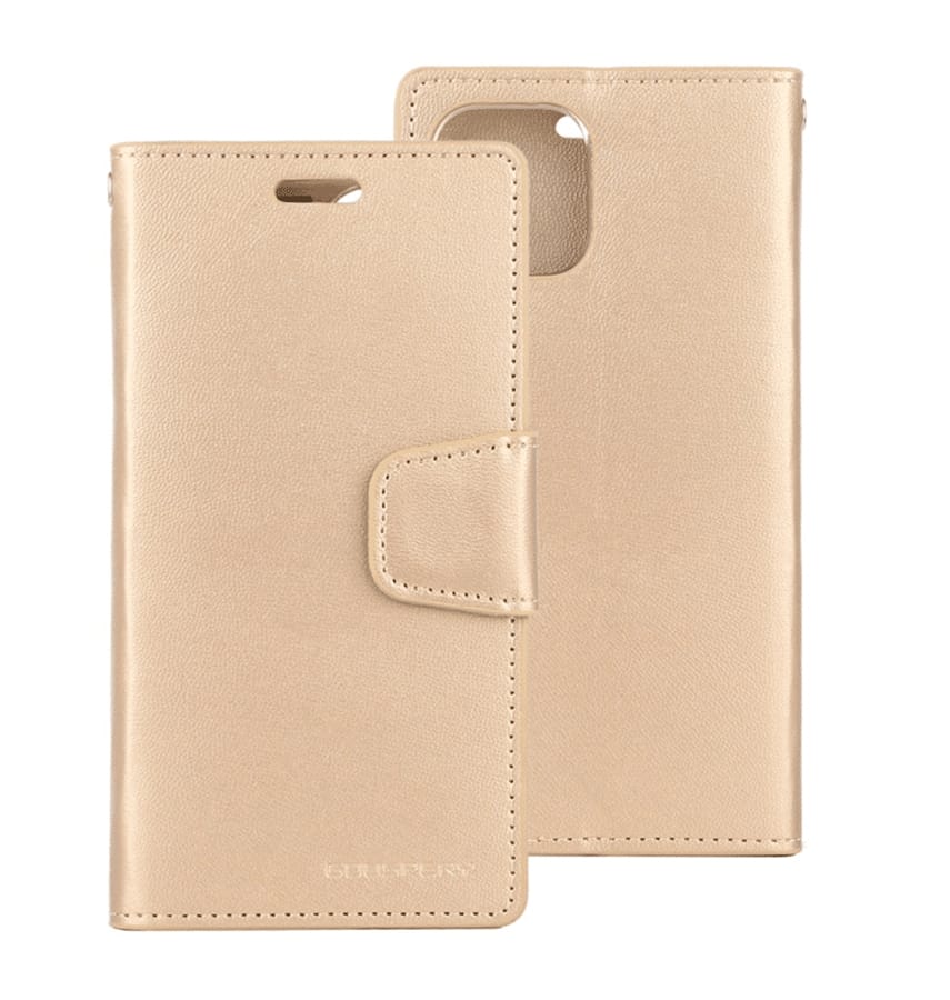 Rose Gold Mercury Bluemoon Diary flip wallet cover for iPhone 13 Pro, elegant and protective
