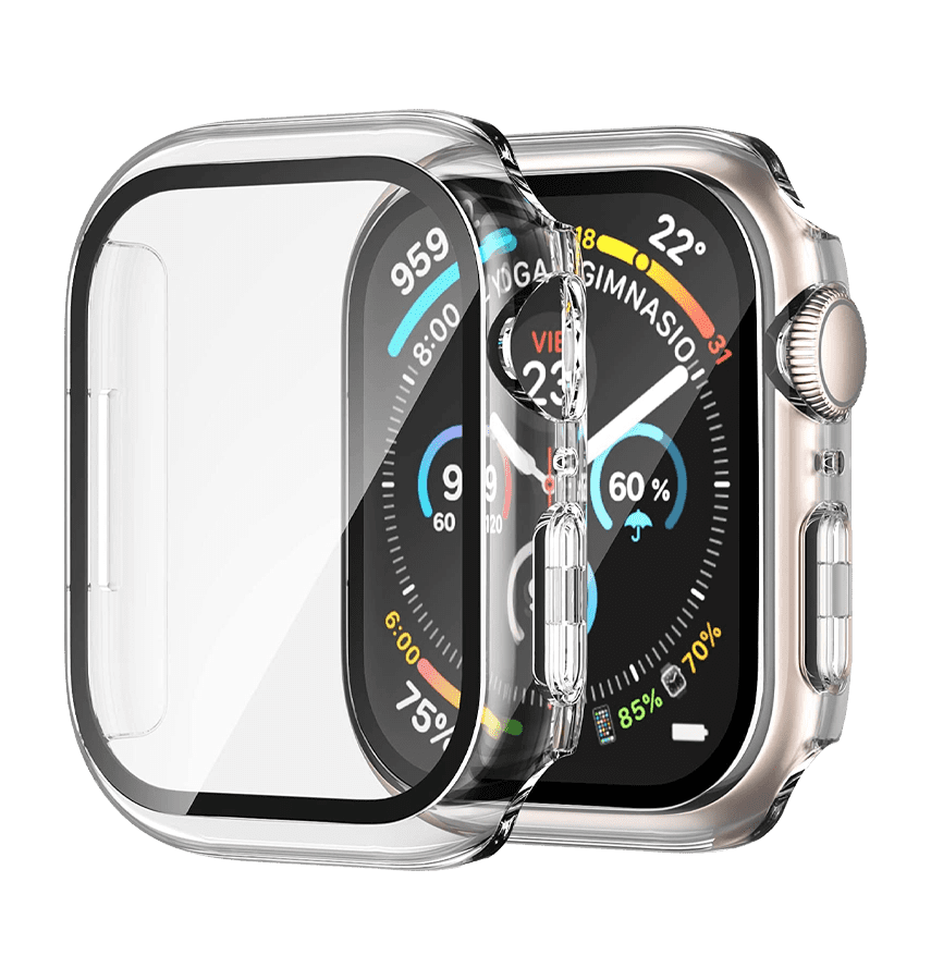 Apple Watch 40mm clear 360° glass protective matte watch case, clear for lightweight protection
