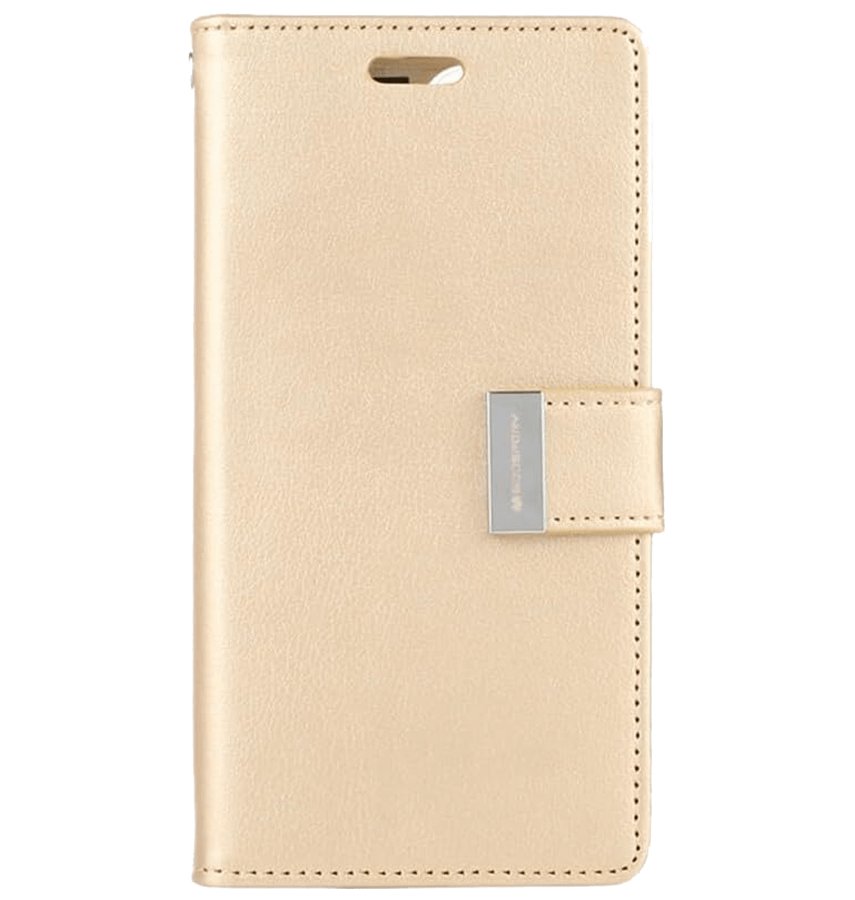 Rose Gold Mercury Rich Diary wallet flip cover for iPhone 13 Pro Max, elegant and functional.