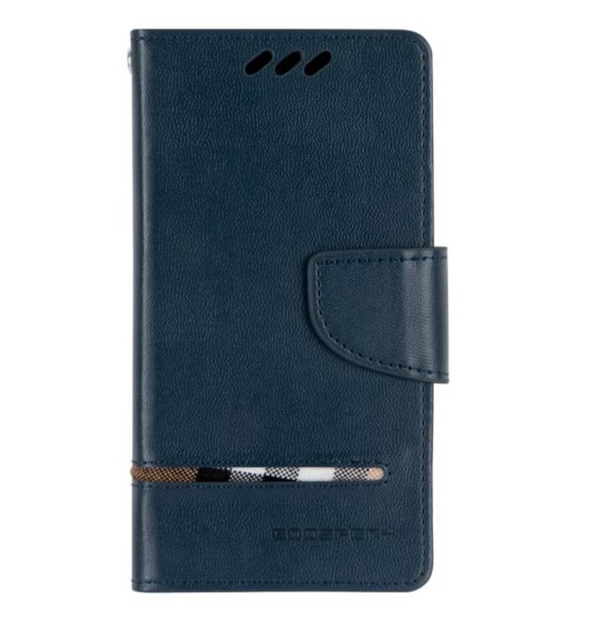 Navy Mercury Universal phone diary flip cover, size L, modern and sturdy protection.