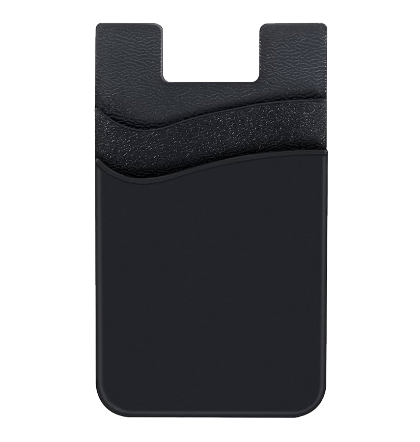 Black Silicone Pocket Card Holder for Phones