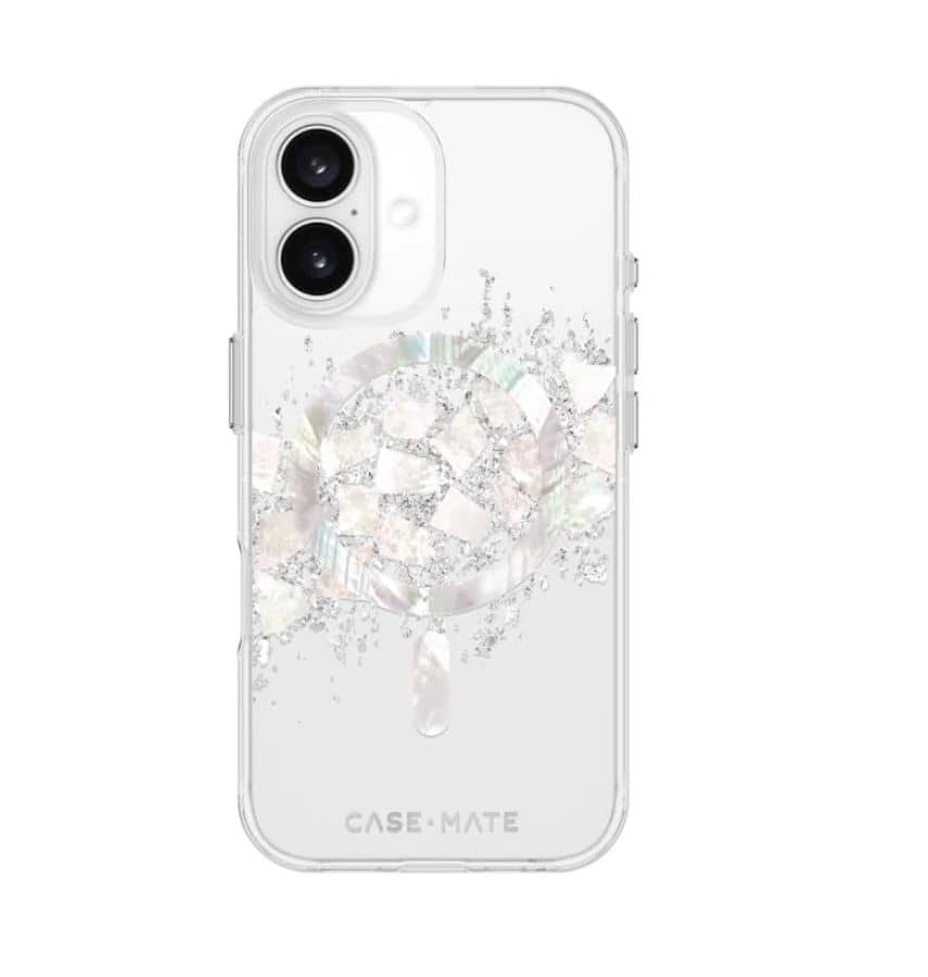 Touch of Pearl Case-Mate Karat MagSafe Back Cover for iPhone 16, elegant design