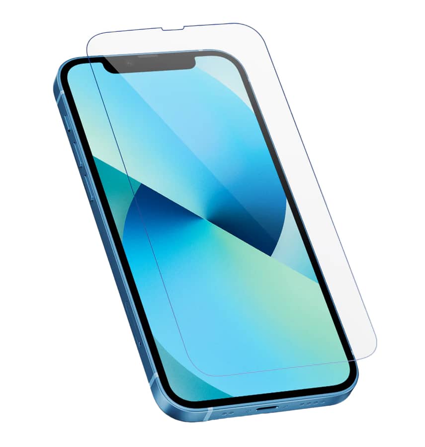 Clear tempered glass for iPhone 13 Pro Max/14 Plus, strong and crystal-clear screen protection.
