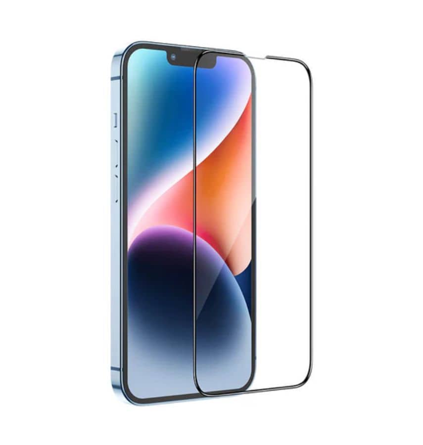 Clear tempered glass screen protector for iPhone 16 Pro Max, strong scratch defense.