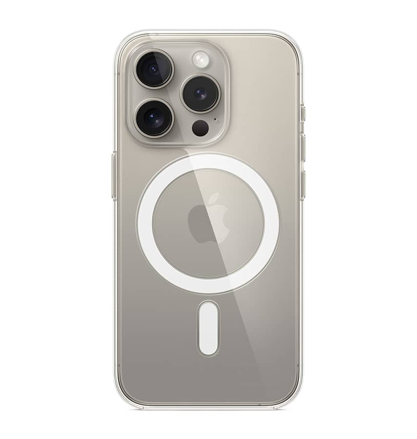 Clear Soft Back Cover for iPhone 15 Pro, flexible and protective design