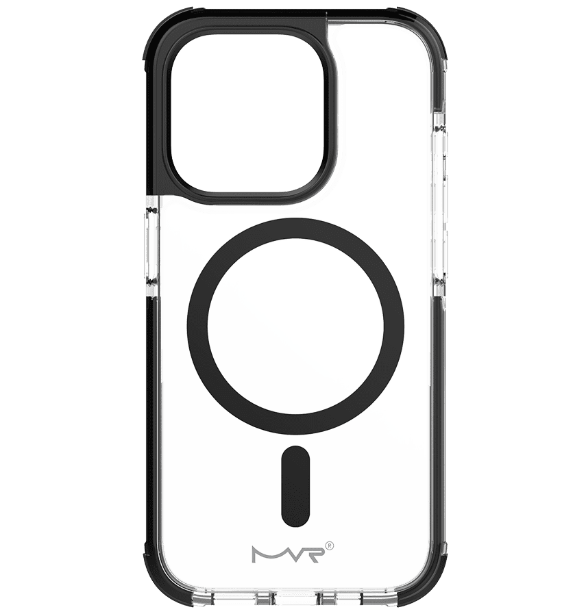 Black MVR Robust Back Cover for iPhone 15 Pro Max, tough and reliable design