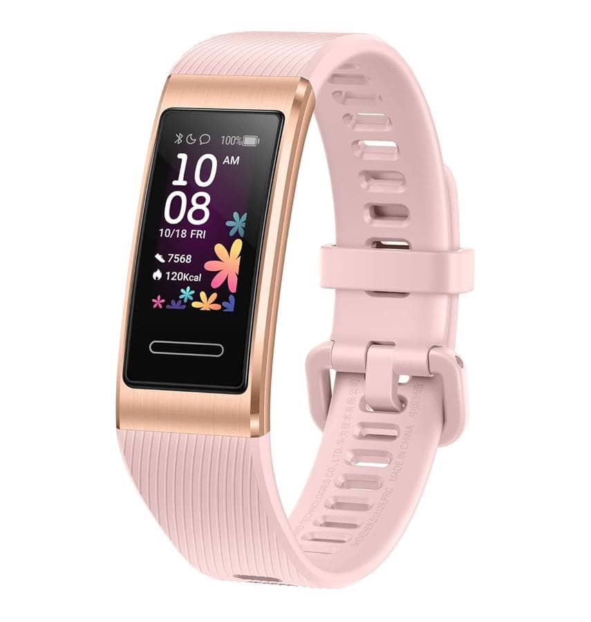 Pink/Gold Huawei Band 4 Pro, stylish fitness tracker with advanced features