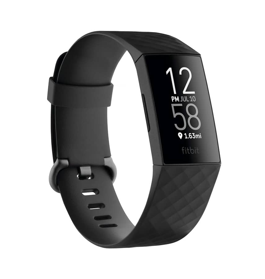 Rosewood Fitbit Charge 4, sleek fitness tracker with built-in GPS and heart rate