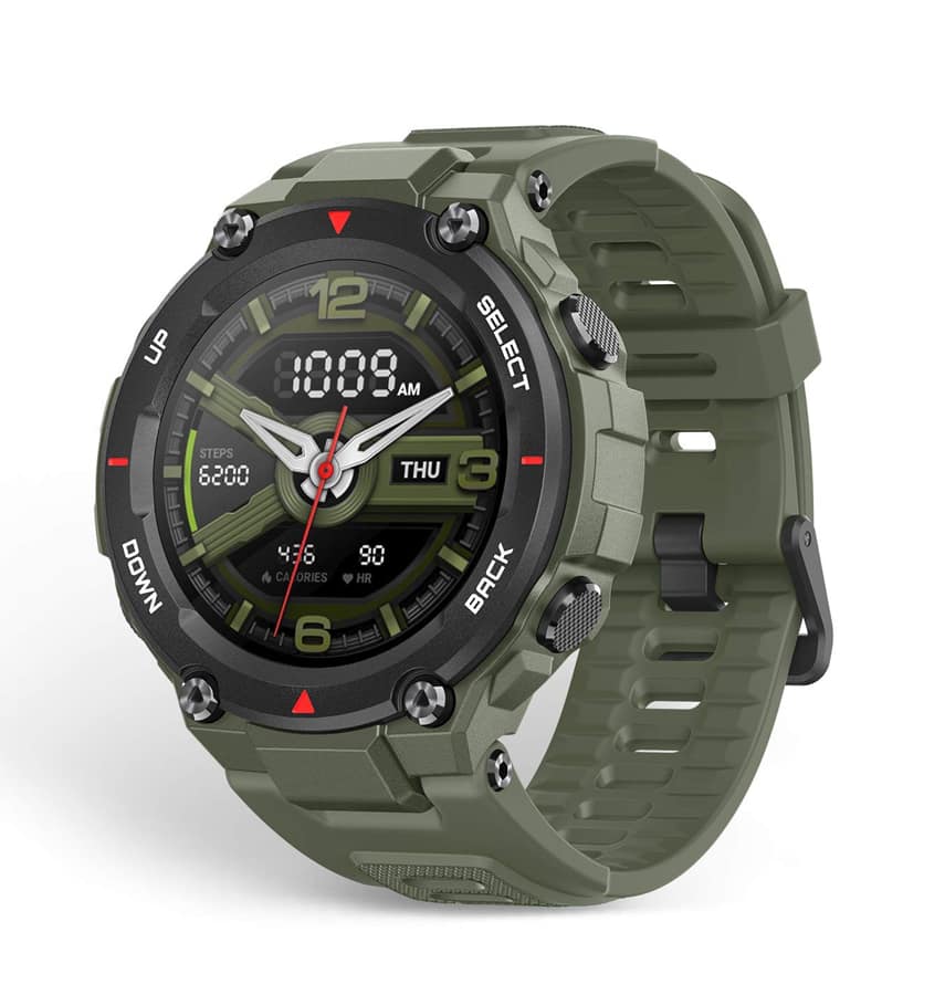 Amazfit T-Rex Army, green, durable smartwatch for active and outdoor use