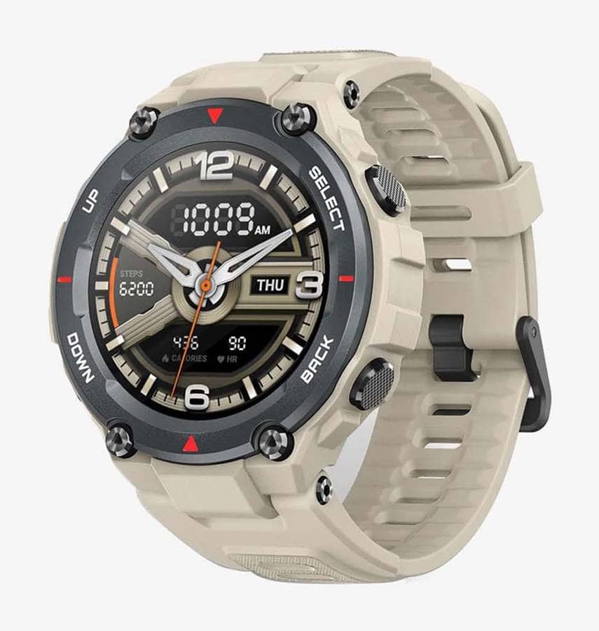 Amazfit T-Rex, khaki, tough smartwatch built for extreme conditions and outdoor activities