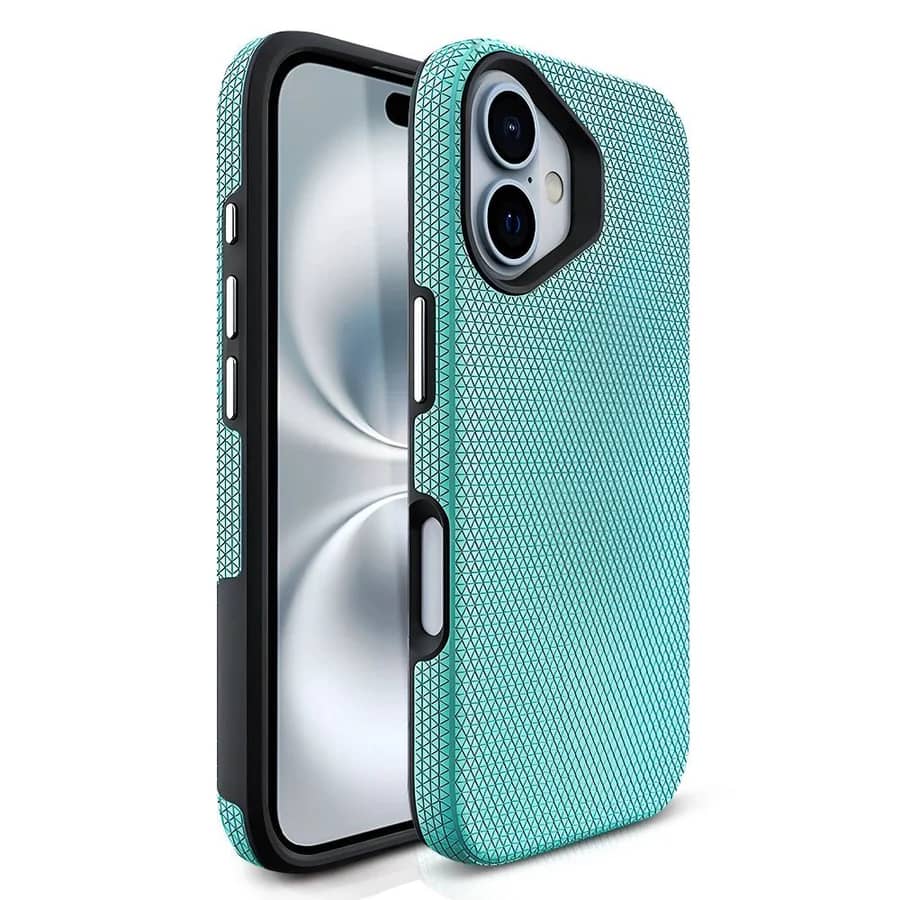 Mint Triangle Magsafe back cover for iPhone 13/14/15/16e, stylish and slim fit