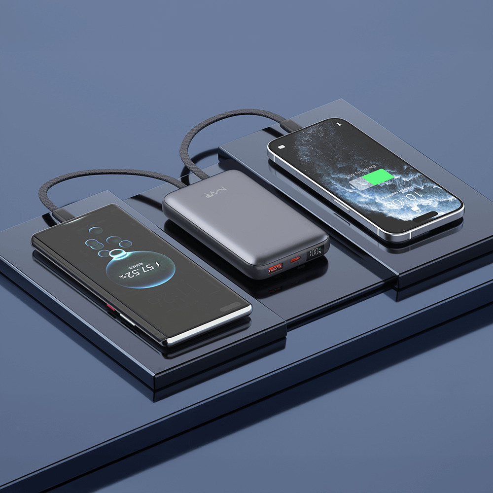 Rapid-10x Ultrafast 10000mAh MVR Power Bank - Grey | Compact Portable Dual USB Charging - Image 5