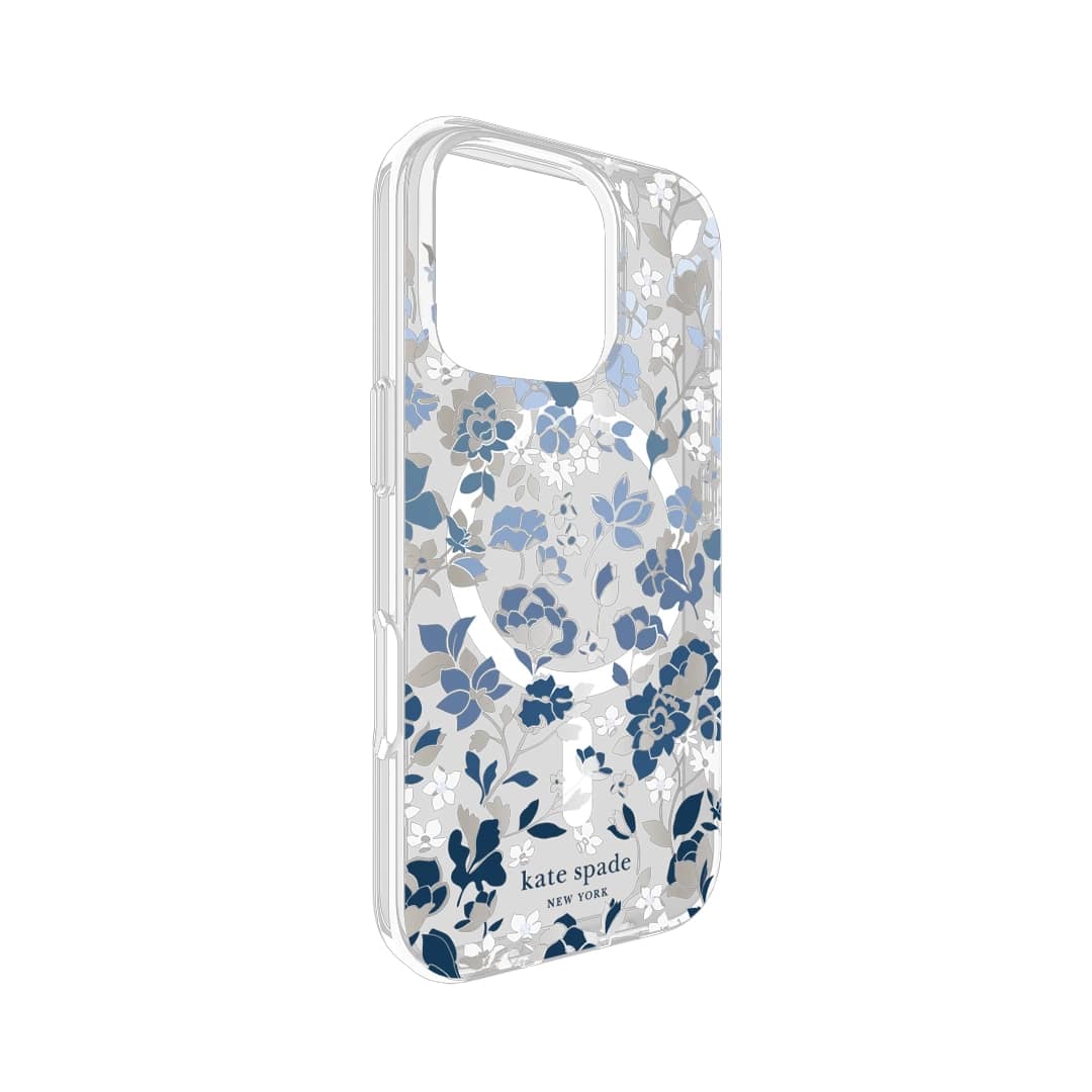 iPhone 16 Pro Flowerbed Blue MagSafe Case –  Clear/Blue | Kate Spade Series Stylish, Durable, Slim-Fit Protection - Image 2