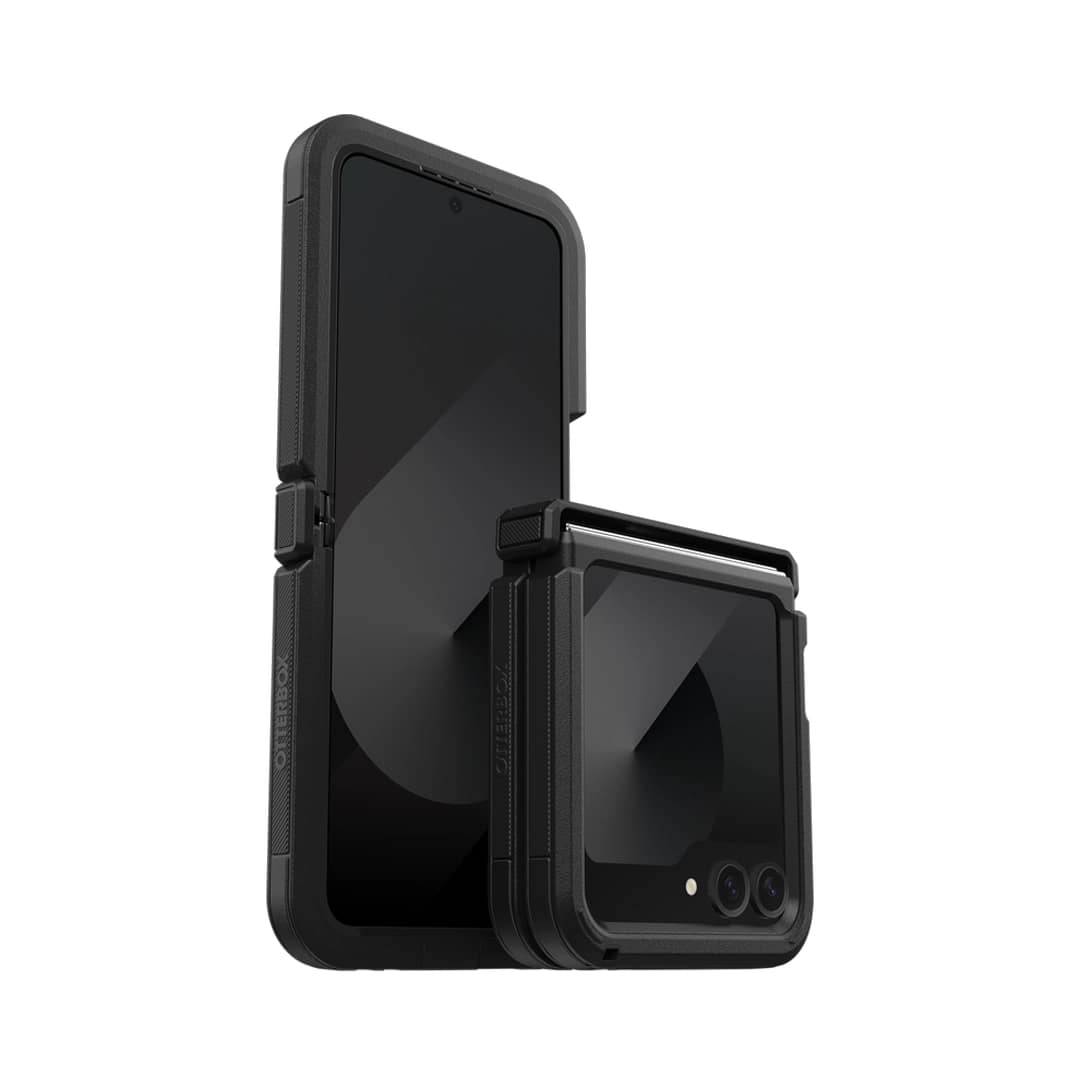 Samsung Z Flip 6 Case - Black | OtterBox Defender XT Rugged Cover with Full-Body, Drop & Scratch Protection