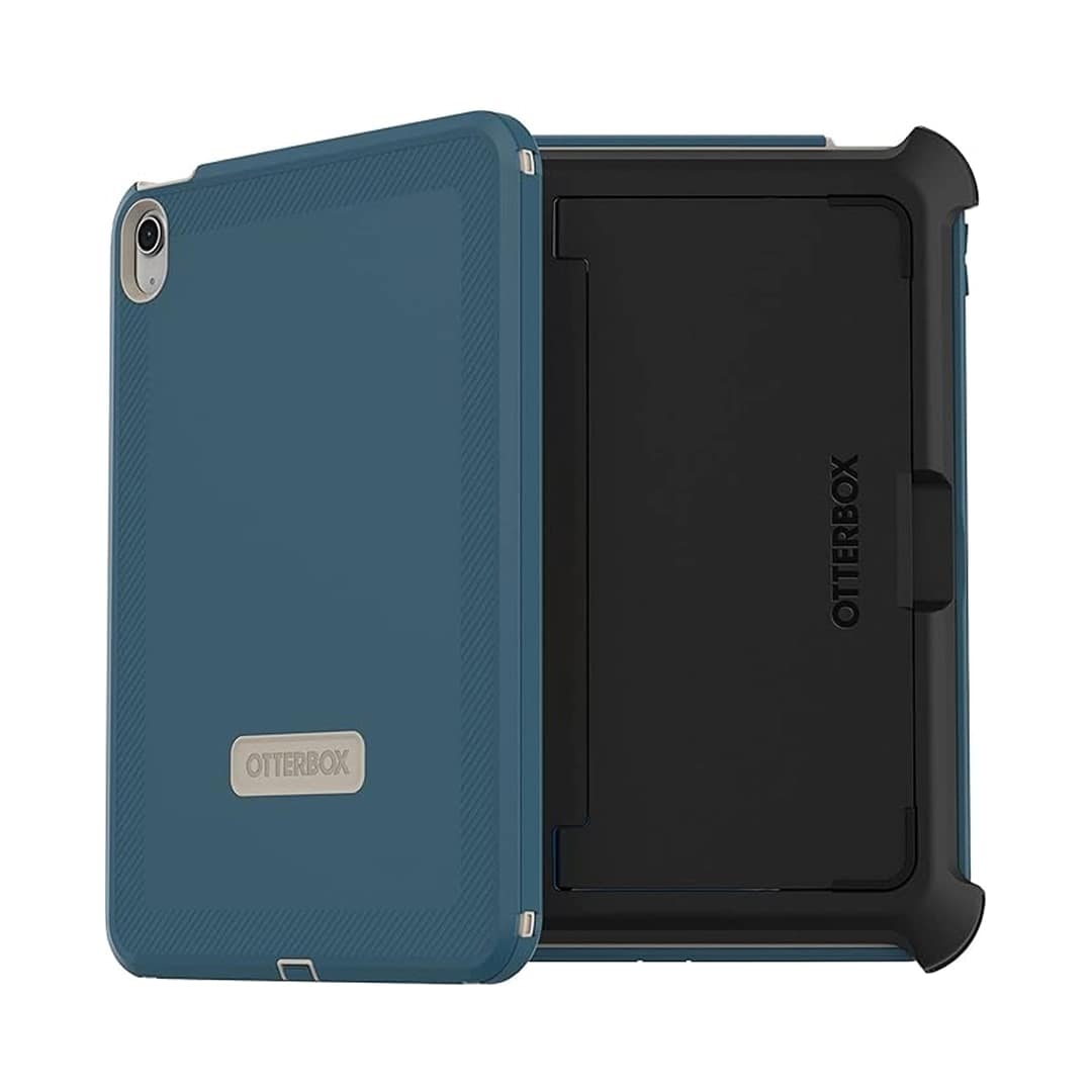 iPad 10.9 (10th Gen) Case – Medtronic Denim Blue | OtterBox Defender Series Heavy-Duty Protective Case with Port Covers & Stand Function