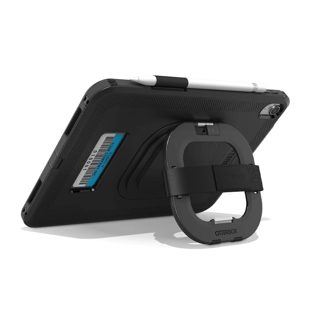 iPad 10.9 (10th Gen) Case– Black | OtterBox Defender Series Rugged Protective Case with Handstrap, Kickstand & Multi-Layer Drop Protection