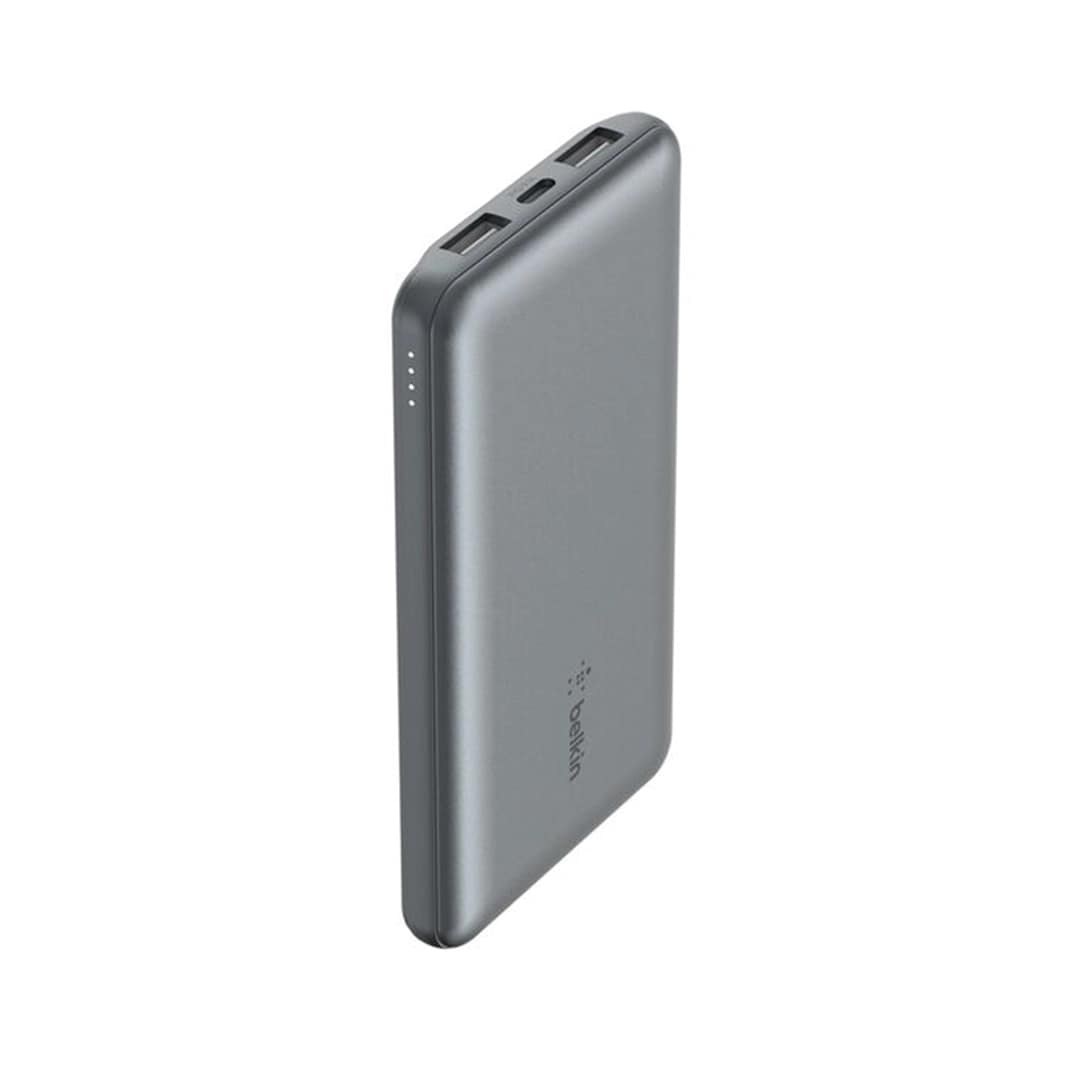 Belkin BoostCharge Power Bank 10K 15W – Space Grey | Fast-Charging Portable Battery with USB-C & USB-A Output