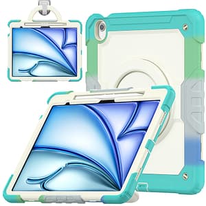 Blue 360° Protection case with handle for iPad 10.9 10th Gen, secure and colourful design