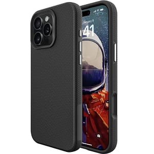 Black Triangle MagSafe Back Cover for iPhone 16 Pro, sleek and secure design