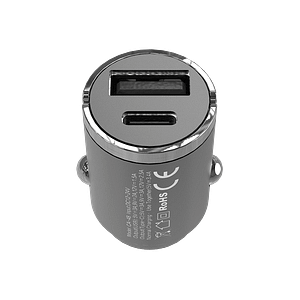 Dual Port 48W MVR Superfast car adapter, quick charging with PD and QC Plus