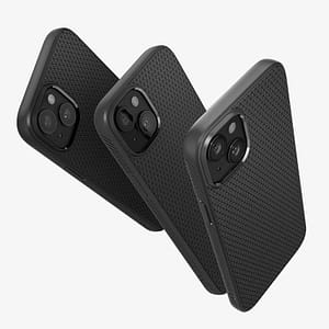 Black Triangle MagSafe Back Cover for iPhone 15 Plus, sleek and secure design