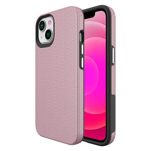Rose Gold Triangle MagSafe Back Cover for iPhone 15 Plus, stylish and protective fit