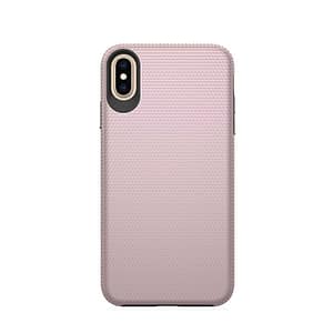 Rose gold triangle back cover for iPhone X/Xs, sleek and modern protection.