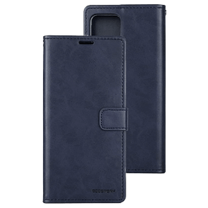 Navy Bluemoon flip wallet case for iPhone 14 Pro Max, premium and protective