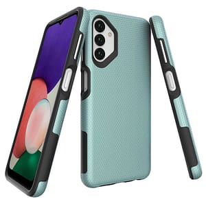 Mint colored triangle pattern cover for Galaxy S24 Plus