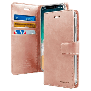 Rose Gold Samsung S22 Ultra Mercury Bluemoon Diary Cover