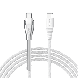 Black 10000mAh ultrafast power bank with built-in cable, great for charging on-the-go