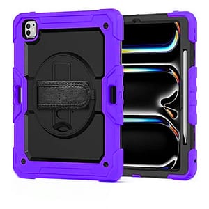 iPad Pro 13″ 2024 Survivor Series Case Purple Heavy Duty Protection with Hand Strap