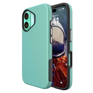 Mint Triangle MagSafe Back Cover for iPhone 16 Plus, sleek and protective