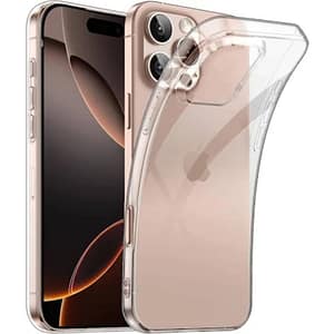 Clear Soft Back Cover for iPhone 16 Pro, flexible and lightweight design