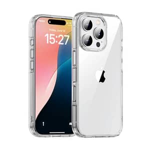 Clear soft back cover for iPhone 16 Pro Max, flexible and protective case.