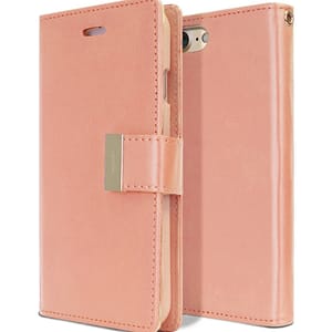 Rose gold Mercury Rich Diary back cover for iPhone 7/8/SE2, elegant and durable.