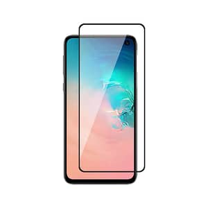 Clear/black edge-to-edge tempered glass protector for Samsung Galaxy S10
