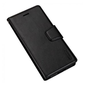 Black Hanman wallet case for Samsung Galaxy A05s, sleek and durable protection.